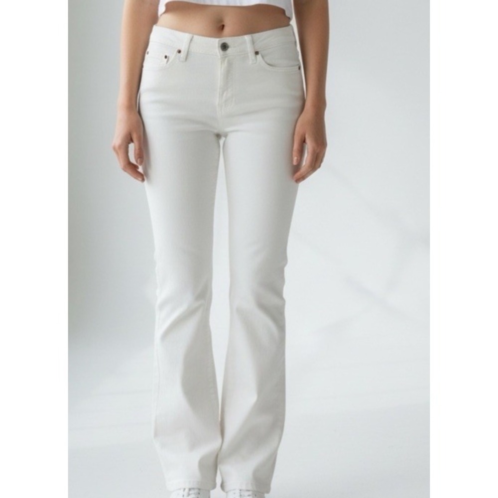NEW Y2K 7 For All Mankind Bootcut Jeans Clean OFF WHITE SIZE 31 INSEAM 32
